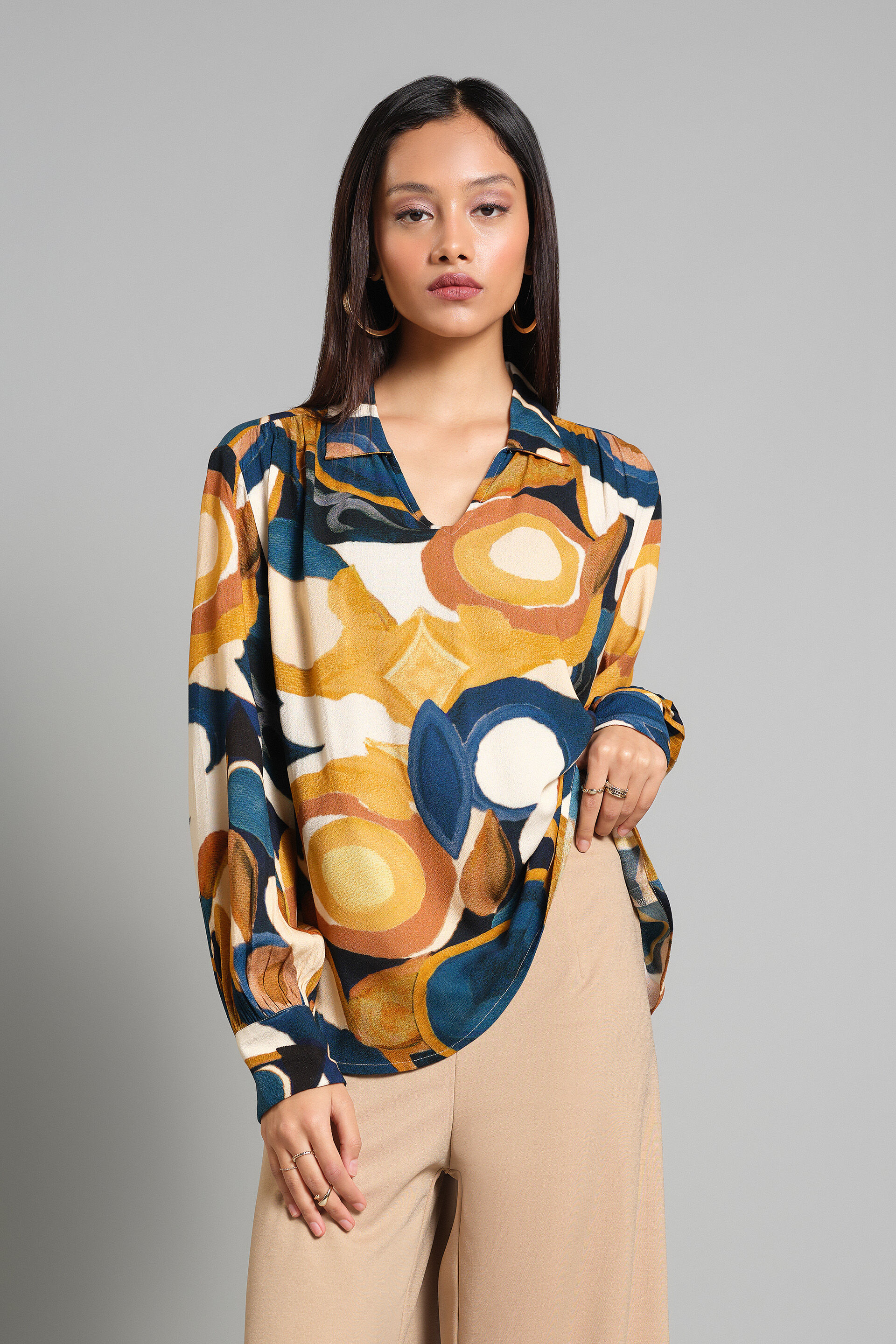 Abstract Mood Top, Beige, image 2